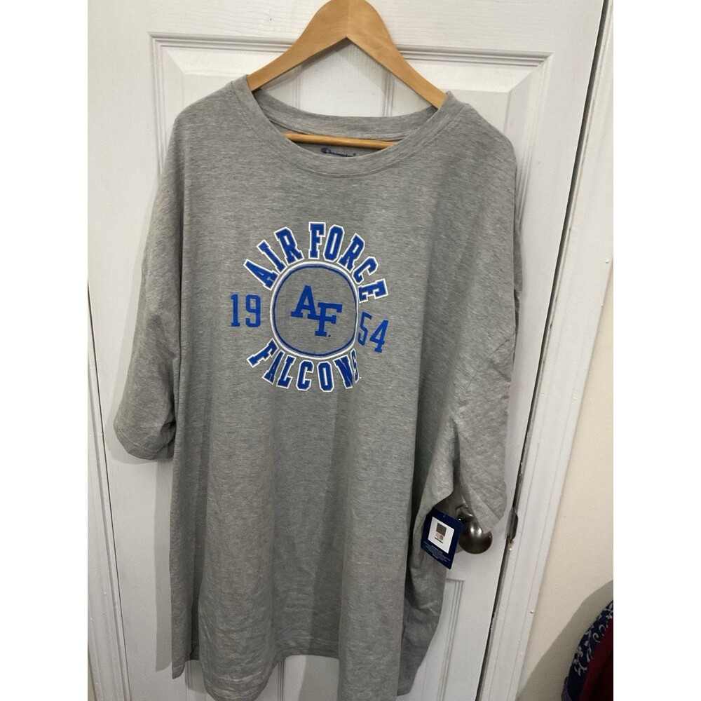NEW Champion Air Force Falcons Shirt Mens 5XL Gray Crew Neck Logo Casual NCAA